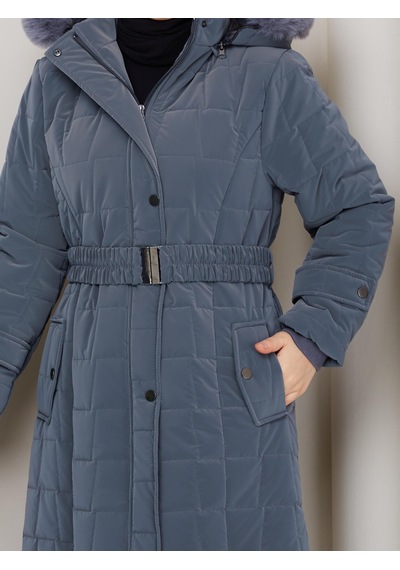 Eslemnur Nova Kumaş Şişme Mont 100cm Füme