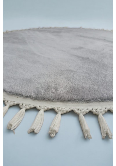Altuncarpet Açık Gıri Ponpon Saçaklı Modern Post Pelüş Halı Kayma