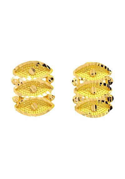 Cigold 22 Ayar Altın Taşsız Fantezi Küpe K2Küp0467025702