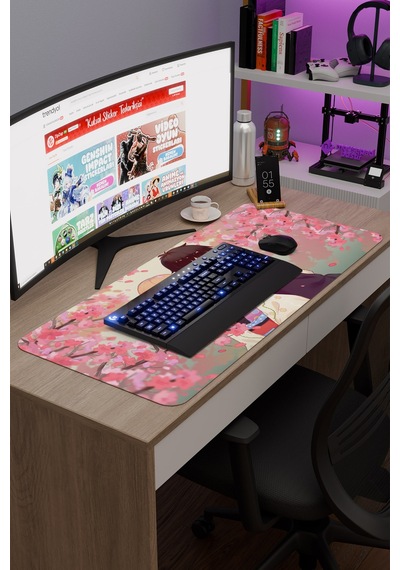 Sangatsu No Lion Anime V5 - 90x40 Xxl Gaming Kauçuk Kaymaz Taban Mouse Pad Fare Altlığı