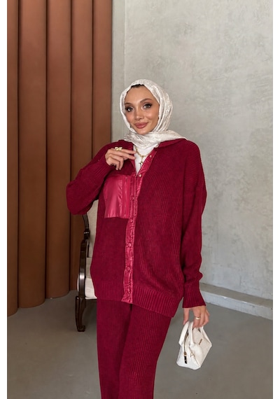 Riella Butik Selora Tesettür Takım Kırmızı