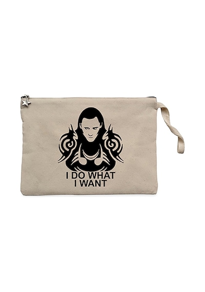 Loki Krem Clutch Astarlı Cüzdan / El Çantası Krem