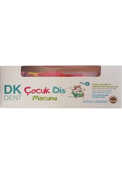 Dermokil DK Dent Çocuk Diş Macunu & Diş Fırçası Pembe
