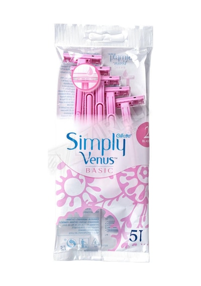 5 Adet Gillette Simply Venus Basic Tıraş Bıçağı 5'li