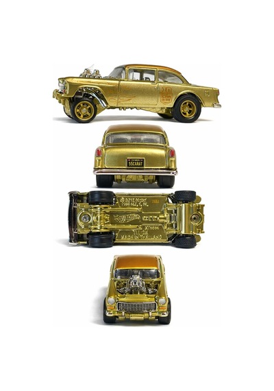2026 Car Culture - Thrill Climbers 55 Chevy Bel Air Gasser Gold Chase - Çok Nadir Model