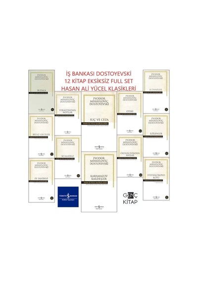Ş Bankası Dostoyevski 12 Kitap Set Hasan Ali Yücel Klasikleri Suç Ve Ceza-karamazov-yeraltından