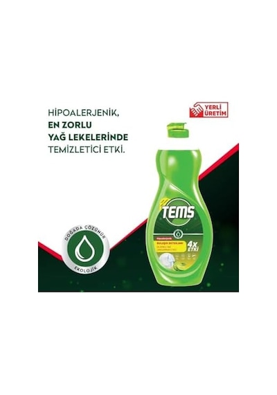 Tems Elde Yıkama Bulaşık Deterjanı 500 Ml
