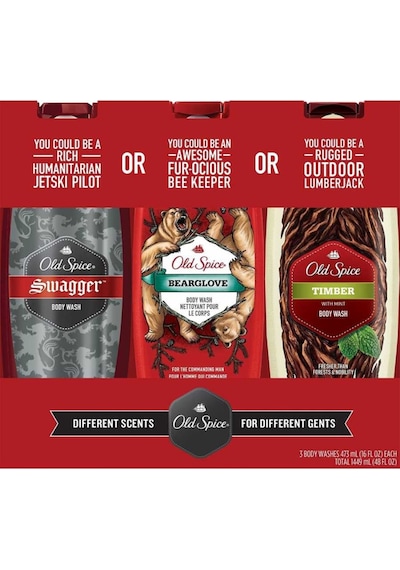 Old Spice Erkek Vücut Şampuanı Swagger 473 ML + Bearglove 473 ML + Timber 473 ML