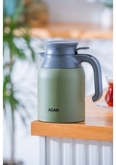 Acar Karat X Paslanmaz Çelik Termos Yeşil - 1.5 L Yeşil