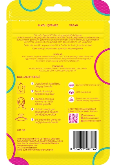 S.o.s Maxi 6 Lı Vücut&yüz Sivilce/akne Bandı - Pimple Patch - Hidrokolloid Bant