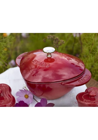 Staub La Cocotte Döküm Tencere Kiraz 20 CM 1.75 L Kalp