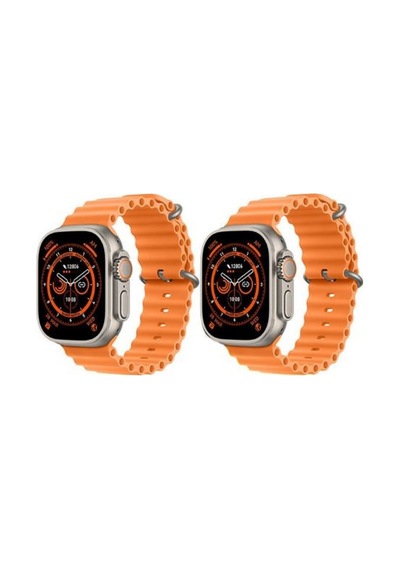 Watch 8 Ultra Saat Cellular 49mm Titanyum Kasa Çift Kordon 2.05 Inc Hd Ekran Nfc Ios Android Uyumlu Turuncu - 307000246