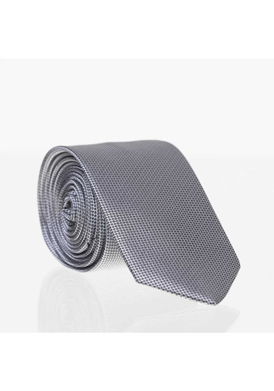 Gaffy Gri Slim Fit Düz Renk Dokuma Kravat / DDK-24 Gri