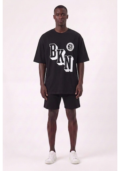 Usa Bkn Siyah Oversize Erkek T-shirt 11216 SİYAH