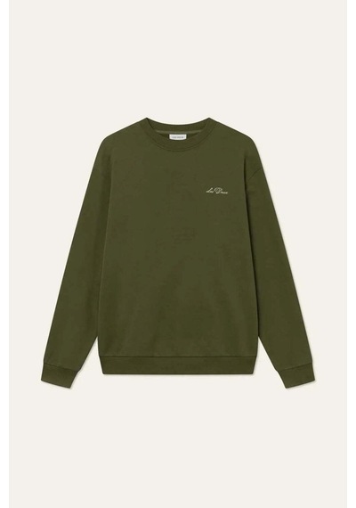 Daily Paper Kaliteli Crew Sweatshirt - Minimalist Tasarım Ve Rahat Brushed Iç İle Şıklık Yeşil