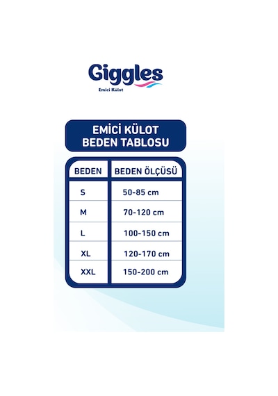 Yetişkin Emici Külot Bez Büyük Boy Large Bel Ölçüsü 100-150cm Islaklık Göstergeli - 1paket 30adet L