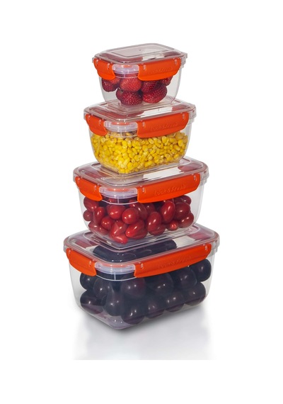 4'lü Master Dikdörtgen Saklama Kapları 400 ML - 800 ML - 1400 ML - 2300 ML 001