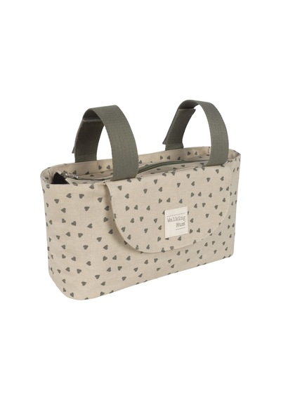 Walking Mum Poppy Bebek Arabası Kalpli Organizer Çanta Moss Yeşil