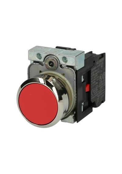 Siemens 3sb6160-0ab20-1ca0 - 22mm 1nc Yay Dönüşlü Metal Kırmızı Buton