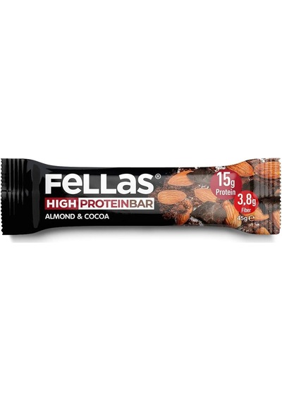 Fellas Yüksek Protein Bar - Bademli Ve Kakaolu 45g 3 Adet