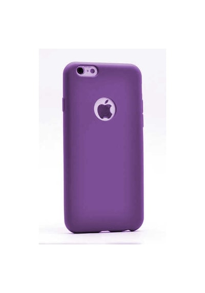 Noktaks - Apple Uyumlu iPhone 6 Plus - 6s Plus - Kılıf Mat Soft Esnek Premier Silikon Kapak - T1640 - Mürdüm Mürdüm