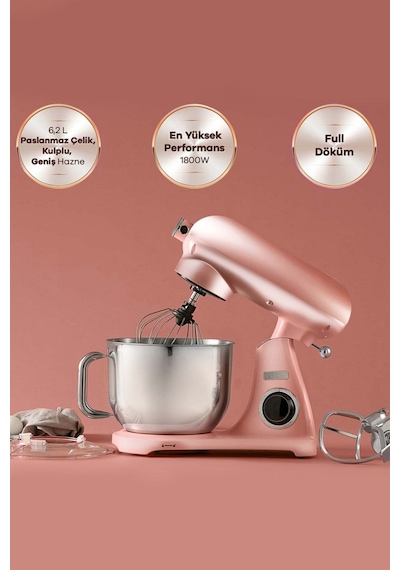 Karaca Powercast Chef 1800 W 6.2 LT Döküm Stand Mikser ve Mutfak Şefi Karaca Powercast Chef 1800 W 6.2 LT Döküm Stand Mikser ve Mutfak Şefi