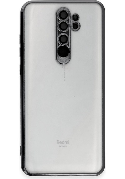Newface Xiaomi Redmi Note 8 Pro Kılıf Razer Lensli Silikon Semeglbl - 64 - Siyah Sıyah