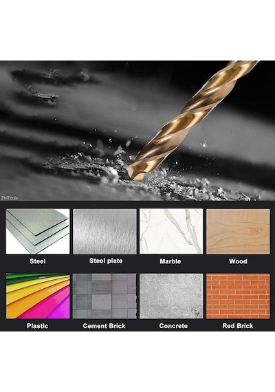 Zhltools Beton Matkap Ucu Seti- Çelik Beton Metal Ahşap Matkap 13 Lü Set