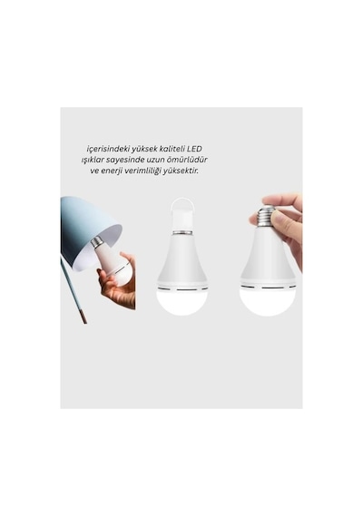 Dl-2030 Şarjlı Led Ampul Çok Renkli