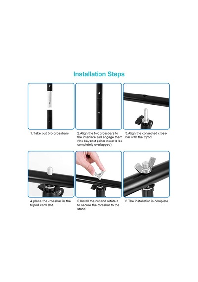 150 200cm T Stand Bar Fon Tutucu + Yeşil Fon Perde Greenbox Background Backdrop Çekim T-shape