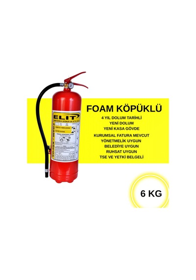 Daire Ve Apartmanlara Uygun 6 Kg Yangın Söndürücü + 4 Yıl Tarih + Askı Paratı