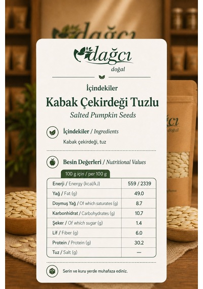Kabak Çekirdeği Tuzlu 500 Gr