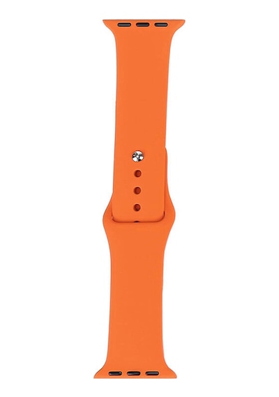 Watch 42mm Band Serisi Klasik Kordon Silikon Strap Kayış-turuncu