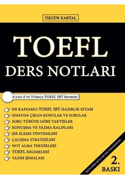 Toefl Ders Notları - Özgür Kartal - Sokak Kitapları Yayınları