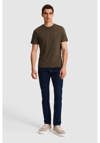 U.s. Polo Assn. Erkek Koyu Haki Tişört Basic 50326953-vr111