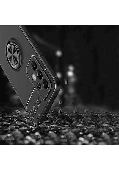 Galaxy A33 5G Kılıf Zore Ravel Yüzüklü Silikon Kılıf