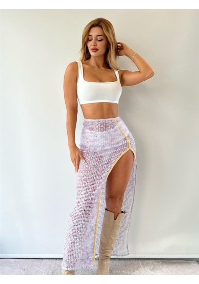 Pink Life Lila İthal Kumaş Üçlü Takım Lila