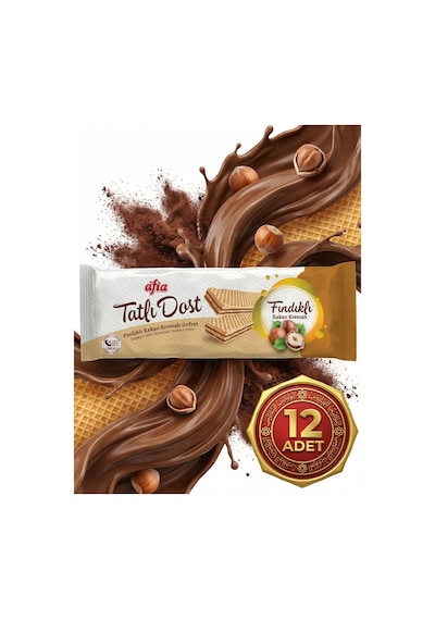 Afia Tatlı Dost Fındıklı Kakao Kremalı Gofret 12x140 Gr
