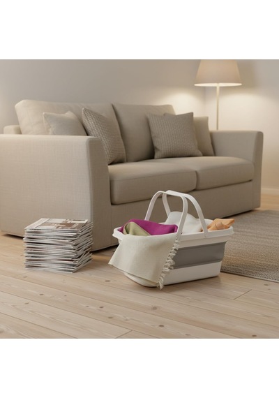 Katlanabilir Silikon Çamaşır Sepeti 17 Litre, Yer Tasarruflu Akordiyon Sele, Kulplu Ve Çok Amaçlı Düzenleyici, Banyo Ve Mutfak İçin Pratik Katlanır Leğen 48x28 Cm Çok Renkli