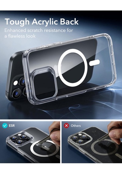 Esr Apple Uyumlu iPhone 16 Pro Kılıf Halolock Magsafe Classic Hybrid Silikon - Şeffaf Çok Renkli