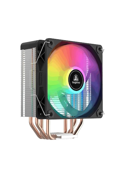 Fı4 Rgb Cpu Hava Soğutucu, 120mm Fan, Lga1700/am5 Uyumlu, Çok Renkli Led Aydınlatmalı, Bakır Is Standart