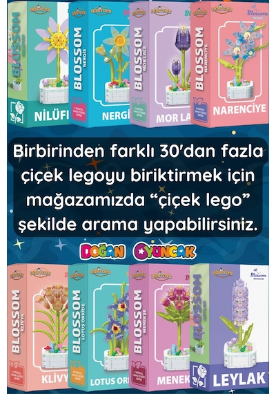 Mikro Blok Nilüfer Çiçek  Setleri Mini - Çiçek - Blossom Çiçek