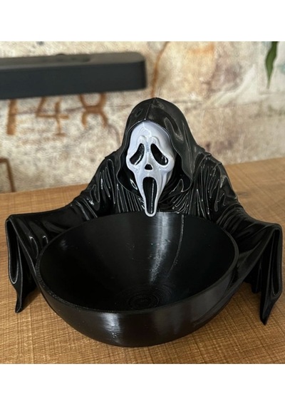 Halloween Cadılar Bayramı Dekoratif Maskeli Korku Figürlü Şekerlik Kase Masa Üstü Dekor