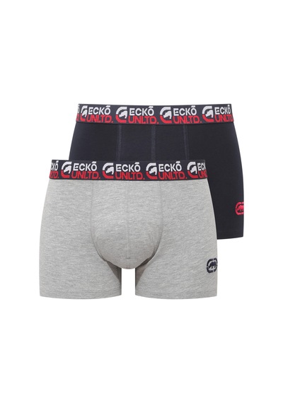 Ecko Lacivert - Gri Melanj 2'li Boxer