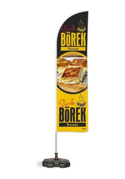 Börek Temalı Yelken Bayrak V2