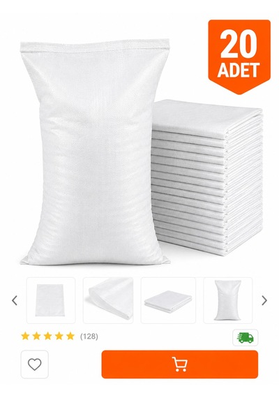 50 90 Cm Çuval 20 Adet Dayanıklı & Çok Amaçlı