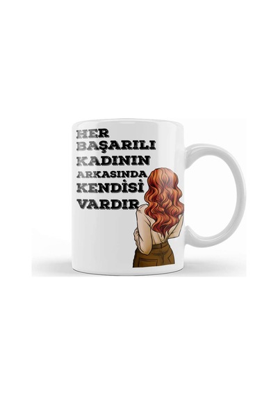 Her Kadın Başarılıdır Komik Kupa Bardak Porselen Karışık