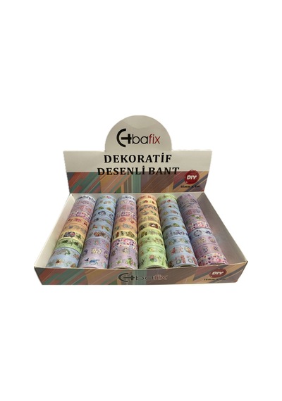 Bafix Desenli Bant Dekoratif 15 Mm X 3 Mt 60 Lı Bfx-deb0005