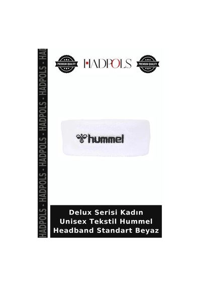 Delux Serisi Kadın Unisex Tekstil Hummel Headband Standart Beyaz