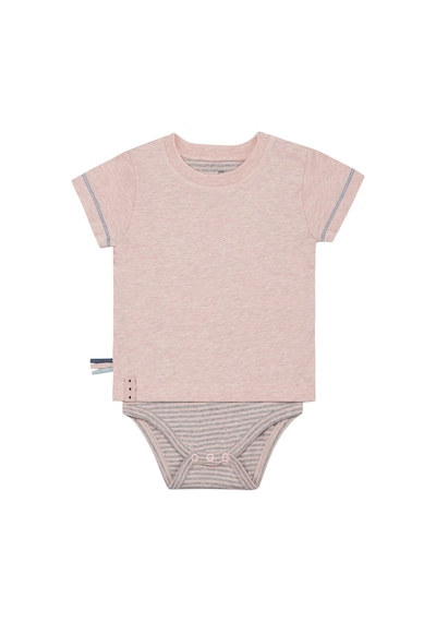 Organicera Organicera Organik Kısa Kollu Tshirt Body,Pembe Melanj Pembe
